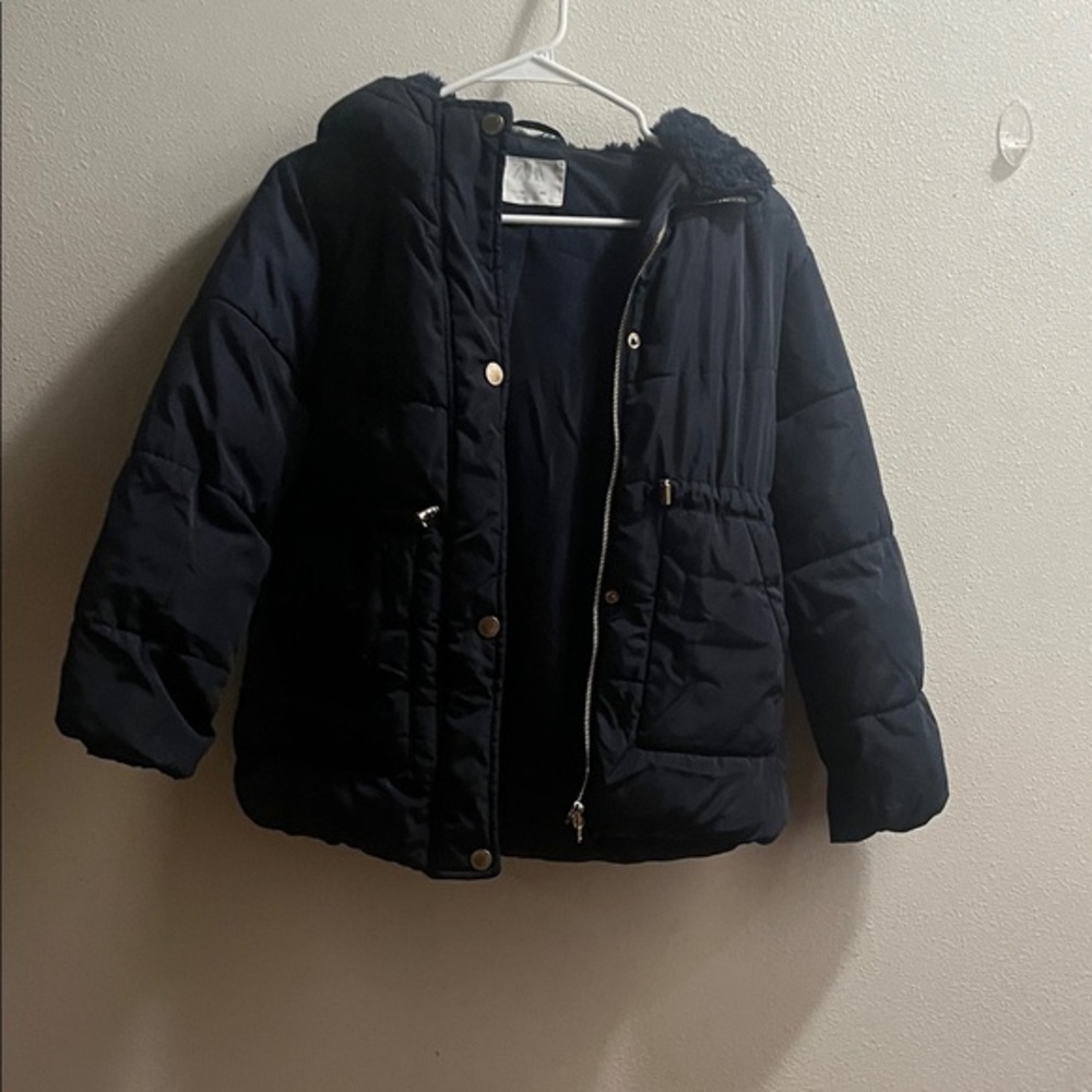 Zara Dark Blue Kids Puffer Coat